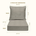 thumbnail image 5 of Heathered Solid Taupe Deep Seating Cushion Set, 5 of 8