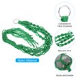 thumbnail image 4 of Soportes de plantas de macramé Uxcell para interiores, estante para plantas colgante con base de madera resistente para colgar en la pared, techo o ventana, paquete de 2 en verde, 4 of 7