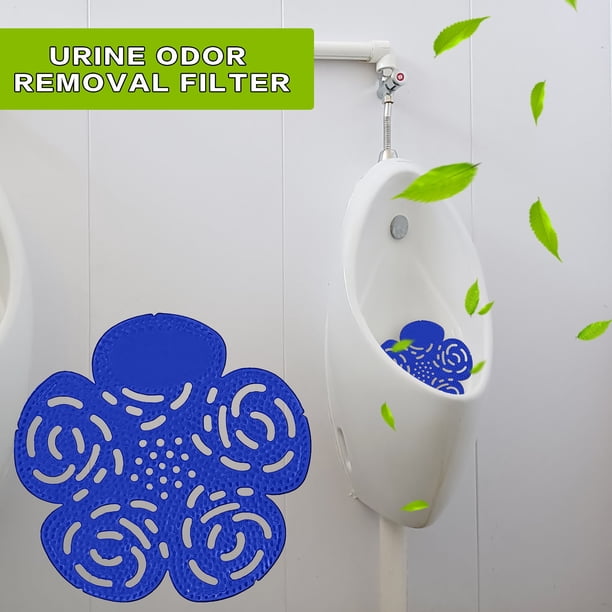Filtro desodorizante para inodoro y tapete para urinario | Paquete de 10 discos eliminadores de olores | Almohadillas aromáticas de 15 x 15 cm para baños masculinos