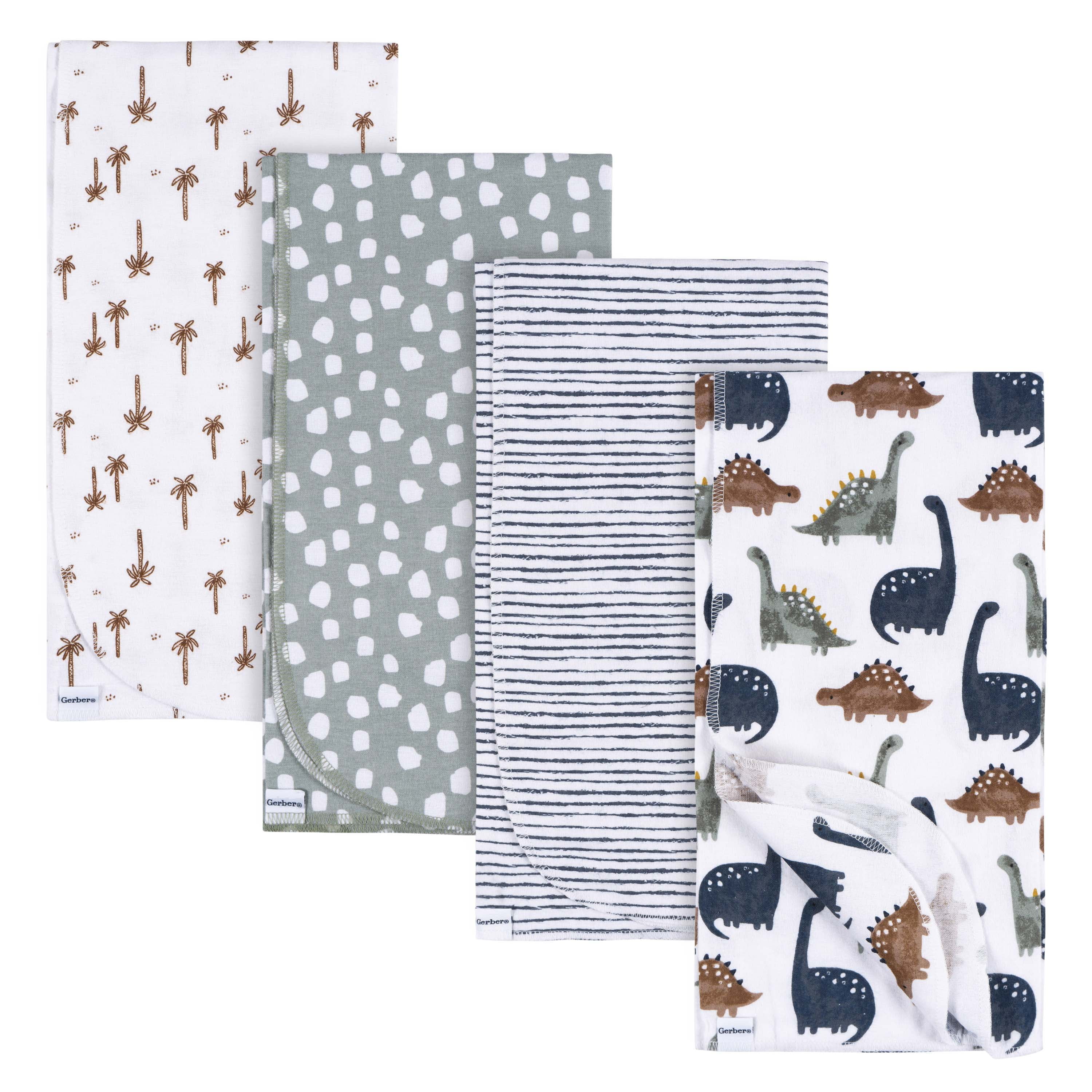 Gerber Couvertures de Réception en Flanelle 100 % Coton pour Bébés et Nouveau-Nés 30x30 Pouces (Lot de 4), Neutre Your little one will love the gentle feel of our 100% cotton flannel blanketsWith their soft and cozy texture and an array of colors and patterns, they offer an gentle touch that's easy on sensitive skinCrafted with meticulous care, these blankets are tailored to