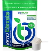 BioTrust Keto Elevate  C8 MCT Oil Powder  Ketogenic MCT Coffee Creamer, Keto Coffee Creamer  Clean Energy, Mental Focus & Clarity  100% Caprylic Acid MCT Powder, Non-GMO (Unflavored, 20 Servings)