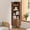 Tall-Walnut, variant on Bathroom Floor Corner Cabinet with Doors, Freestanding Narrow Storage Cabinets for Living Room, Kitchen, Walnut Color