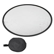 Uxcell 31" Photography Light Reflector, Nylon Double Sided Diffuser Panel for Studio Photo, Silver/White