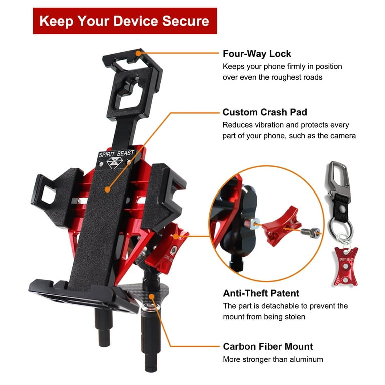 Heavy duty motorcycle phone mount 2025