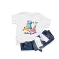 thumbnail image 4 of KAUOD Kids Toddler Girls Milk Cheese Print T-Shirts Short Sleeve Round Neck Top Tees Funny Casual Children's Clothes, 4 of 7