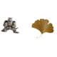 thumbnail image 1 of Figuras de búhos, esculturas de animales artificiales, artesanías, hierro forjado, hojas de ginkgo, arte mural, decoración colgante, resina, ideal par, 1 of 8