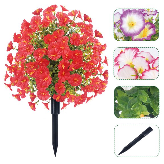 Yard Decor Artificial Flowers Garden Bonsai Peg Decoration Patio Decor