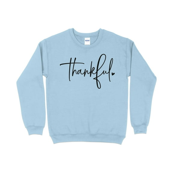 Thankful Sweatshirt, Thanksgiving Sweatshirt for Women, Thanksgiving Sweatshirt, Autumn sweatshirt, Thanksgiving Crewneck, Fall Sweatsh (LightBlue, S)