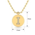 thumbnail image 2 of SuperJeweler I Initial Necklace, Disc Style, in 14 Karat Yellow Gold With 8 Diamonds, With Free 18 inch Chain, for Women, 2 of 3