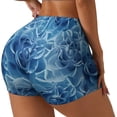 thumbnail image 2 of Kdxio Vintage Floral Print Workout Shorts for Women Seamless Soft Smooth Gym Yoga Scrunch Active Shorts, 2 of 5