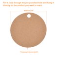 thumbnail image 2 of Uxcell Round Paper Gift Tags with Twine Rope khaki 40mm Length 65.6 Feet 100pcs, 2 of 5