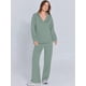 thumbnail image 5 of Conjuntos de Dos Piezas para Mujer, Moda de Otoño 2025, Pantalones Anchos, Conjunto de Estar por Casa, para Viajes y Vacaciones. Verde XL, 5 of 9