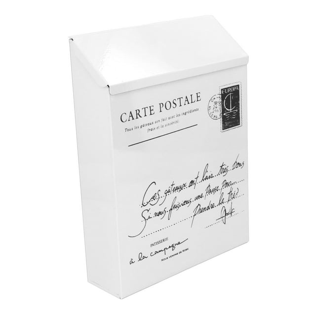 Buzón De Hierro De Pared Estilo Rústico, Caja De Cartas Cerrable Con Llave Para Colección Segura De Correo En Hogar U Oficina.
