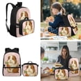 thumbnail image 2 of Yspwyqan Heart Dot Guinea Pig Backpack Set With Lunch Box Pencil Case Girls, Lightweight Trendy Double Zipper School Bookbags Fits 14" Laptop for Elementary, 2 of 7