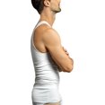 thumbnail image 5 of ToBeInStyle Men's Pack of 6 Sleeveless Scoop Neck Tank Tops - White - XL, 5 of 7