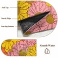thumbnail image 6 of Round Rugs 3Ft, Pink Orange Yellow Daisy Round Area Rug Washable Indoor Throw Carpet, Spring Floral Botanical Small Non Slip Circle Rug for Bedroom Living Room Home Decor Aesthetic, 6 of 8