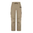 thumbnail image 3 of Chiccall Mens Cargo Pants with Zipper Pockets Elastic Waist Drawstring Training Sweatpants Loose Summer Beach Joggers Khaki M, 3 of 5
