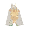 thumbnail image 4 of Odeerbi 5-13 Años Niñas Traje de Verano Lindo Jirafa Impresión Camisola Romper Casual Transpirable Cómodo Colgante Combinados Pantalones Cortos Con Bolsillos, 4 of 5
