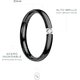 thumbnail image 2 of Anillos de Promesa Acero Inoxidable con piedra central. Anillos de Mujer resistentes Xtellar negro, 2 of 4