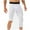White, variant on ZVNAΖH Men's 3/4 Compression Pants, Athletic Basketball Workout Tights Leggings, Single Leg Tight Sport Running Spandex Base Layer