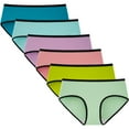 thumbnail image 1 of INNERSY Culottes pour Femmes Hipster en Coton Extensible Confortables, Lot de 6 (L, Couleurs Vives Fraîches), 1 of 6