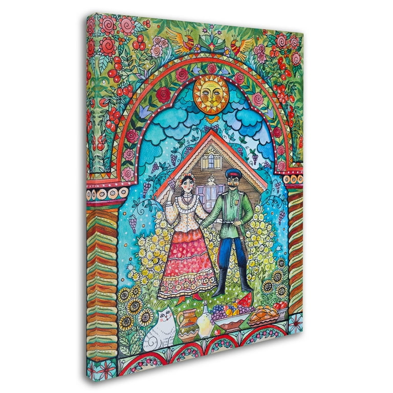 Trademark Fine Art 'Russian Folk' Canvas Art by Oxana Ziaka