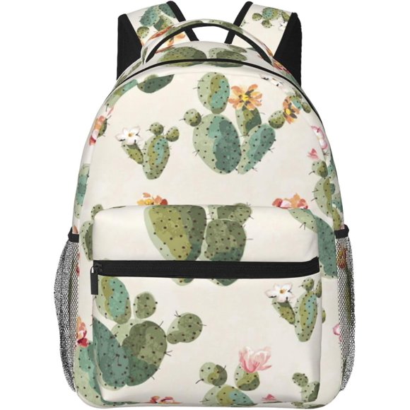 Cute Cactus Leisure Lightweight Double-Shoulder Backpack | Large Capacity For Outdoors,Hiking,Camping