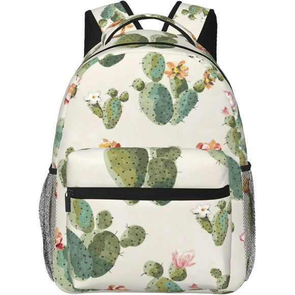 Cute Cactus Leisure Lightweight Double-Shoulder Backpack | Large Capacity For Outdoors,Hiking,Camping