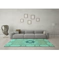 thumbnail image 3 of Ahgly Company Indoor Rectangle Abstract Light Blue Modern Area Rugs, 4' x 6', 3 of 4
