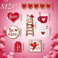 thumbnail image 3 of 12 Pcs Valentine's Day Tiered Tray Decor Set Trendy Wood Valentine's Day Table Decorations Tabletop Wooden Romantic Sweet Red Love Heart Table Signs for Wedding Party Gift, 3 of 7