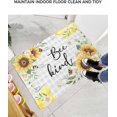 thumbnail image 6 of Shag Bath Rugs Sunflowers Daisy Country Flowers Plush Soft Fluffy Doormat Floor Carpet,Non-Slip Living Room Bedroom Kitchen Entryway Door Mats Cute Bees Farmhouse Gray Plaid, 6 of 6