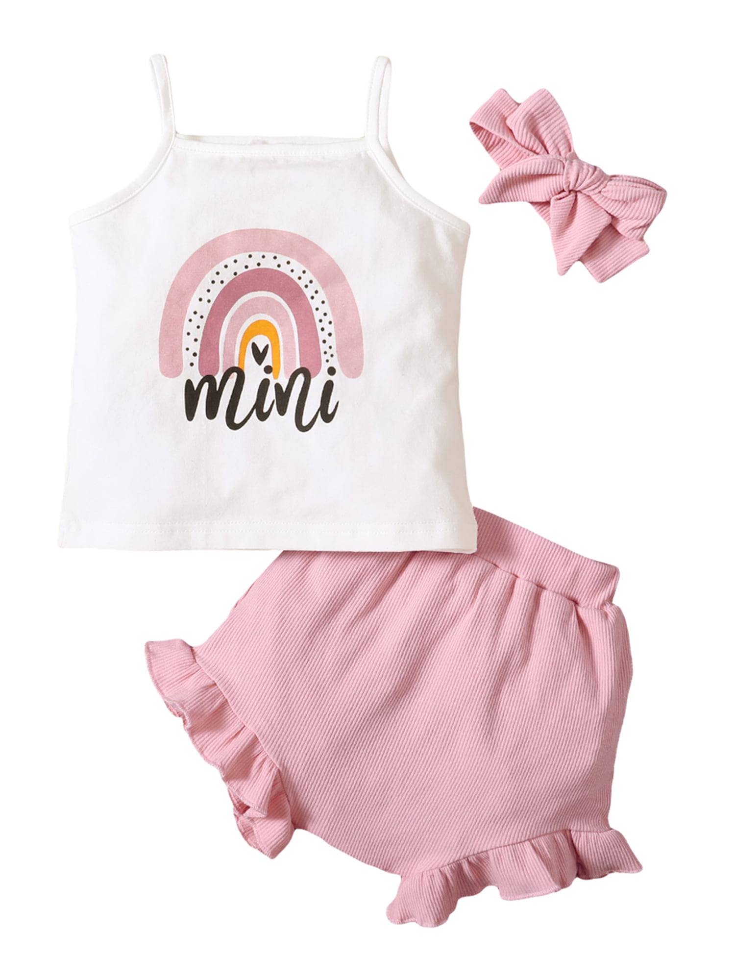 Details about   Newborn Infant Baby Girl Sleeveless Vest Tops Shorts Set Summer Clothes Outfits