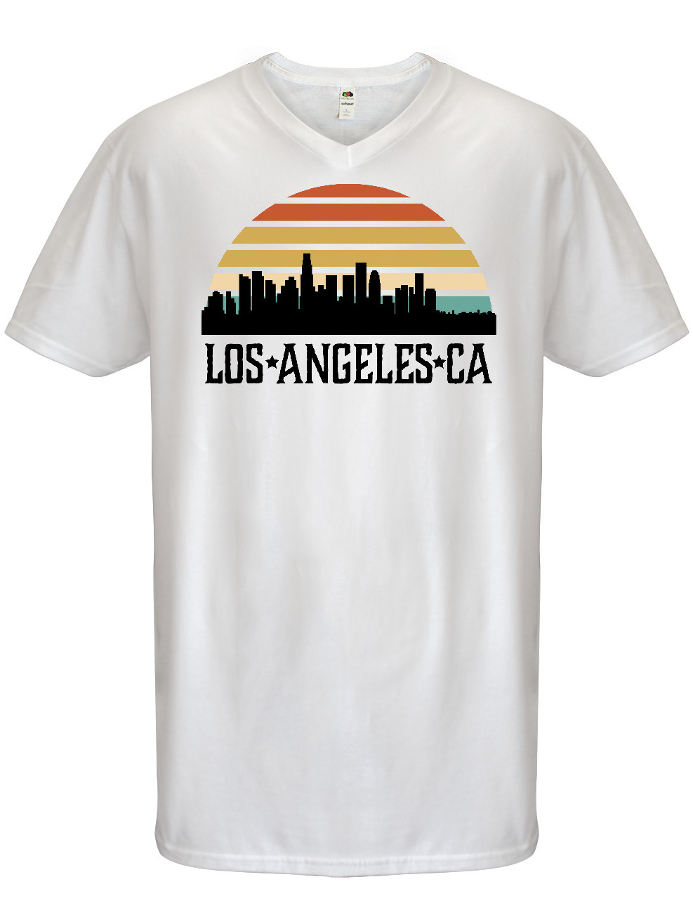Inktastic Los Angeles California Skyline Retro Men's V-Neck T-Shirt -  Walmart.com