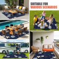 thumbnail image 4 of Nautical Coastal Outdoor Rug for Patio/Deck/Porch, Non-Slip Large Area Rug 6 x 9 Ft, Ocean Beach Starfish Shell Conch Navy Blue Indoor Outdoor Rugs Washable Area Rugs, Camping Rug Carpet Runner, 4 of 8