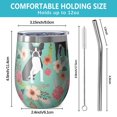 thumbnail image 5 of 12oz Stemless Wine Tumblers Boston Terrier Floral Flowers Vacuum Insulated Stainless Steel Travel Tumbler Cups Mug with Lid and Straw for Champaign,Cocktail,Beer with Cleaning Brush, 5 of 5