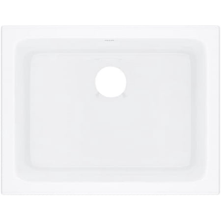 Rohl Allia 24 Fireclay Single Bowl Undermount Kitchen Or Laundry Sink in White - 6347-00