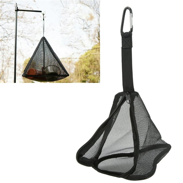 Red Seca Para Acampar, Colgante Para Exteriores, Red De Almacenamiento Triangular, Organizador De Malla Para Vajilla, Alimentos Y Verduras