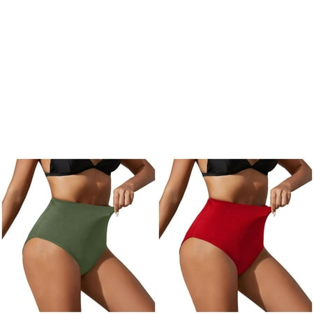 Wijhcboe 2 Pack Women s Swim Pants for Women Cover up Black High Waisted Bikini Womens plus Size Swim Suit Bottoms Retro Basic Full Coverage Swimsuit Mid Waist Bathing Suit Swim Pants for Men Long S