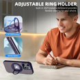 thumbnail image 3 of for iPhone 15 Phone Case with Tempered Glass Screen Protector Mag-Safe Wireless Charging 360° Rotatable Invisible Kickstand Bumpers Shockproof Protective Cover for Women Men Purple, 3 of 7