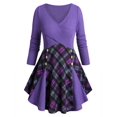 thumbnail image 1 of Camiseta Talla Extra a Cuadros Manga Larga Rosegal Mangas largas de talla grande, 1 of 5