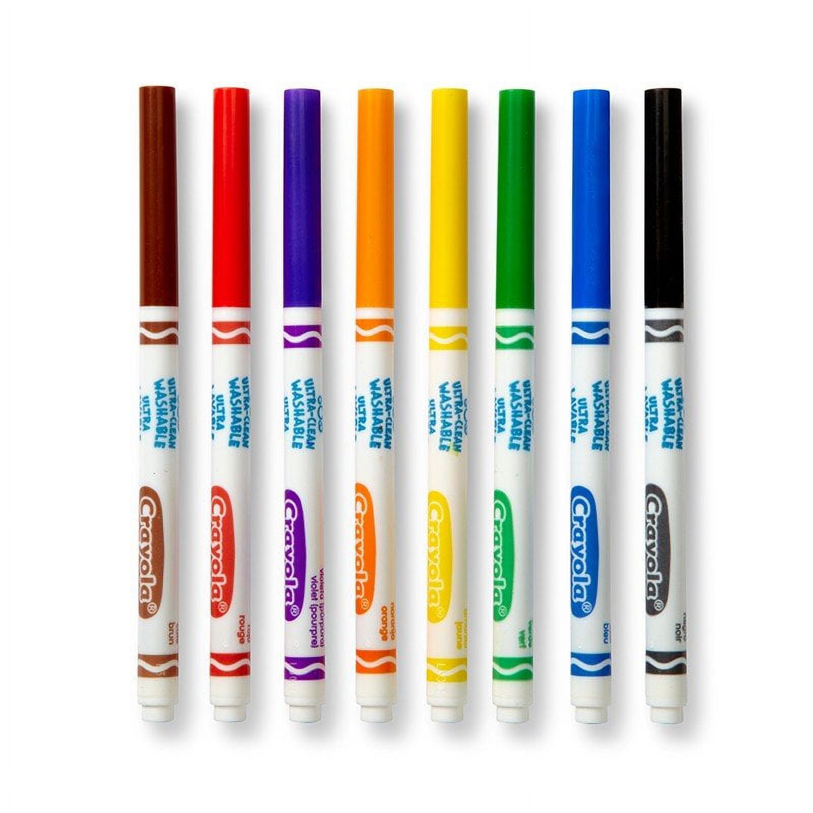 Crayola Washable Markers, Fine Point, Classic Colors, 8 Count - image 4 of 5