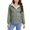 Light Green, variant on Defitshape Women's Rain Coat Chic Anorak Autumn Cold Weather Drawstring Full Zip Outdoor Frill Elastic Cuffs Coats Umber 14