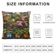 thumbnail image 5 of Geraniums Pillow Sham, Old Wooden Window with Terracotta Plant Pots and Colorful Blooming Flowers, Decorative Standard Size Printed Pillowcase, Multicolor, 5 of 5