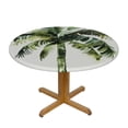 thumbnail image 3 of PIKWEEK Palm Leaves with Lush Branches and Leaves Full Width Single-Sided Printing Round Tablecloth White, 3 of 8