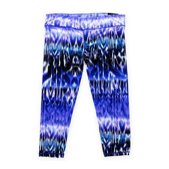 Aeropostale Womens Cropped Striae Athletic Track Pants, Blue, Juniors, Large