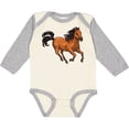 thumbnail image 3 of Inktastic Wild mustang horse galloping Boys or Girls Long Sleeve Baby Bodysuit, 3 of 5