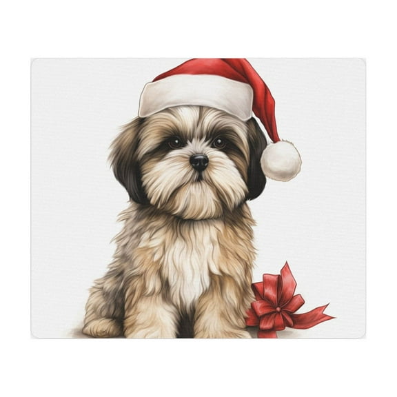 DistinctInk Mouse Pad - 1/4" Foam Rubber - Lhasa Apso Puppy Drawing