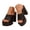 Black, variant on Chunky Platform Heels for Women Open Toe Mesh High Heeled Sandals 2026 Block Heel Dress Slide Shoes Ladies Casual Pumps Beige Size 7