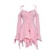 thumbnail image 1 of HH Gl6696 Women's Clothing Pleating Halloween Performance Wear Y2g Irregular Spaghetti-Strap Dress, 1 of 1