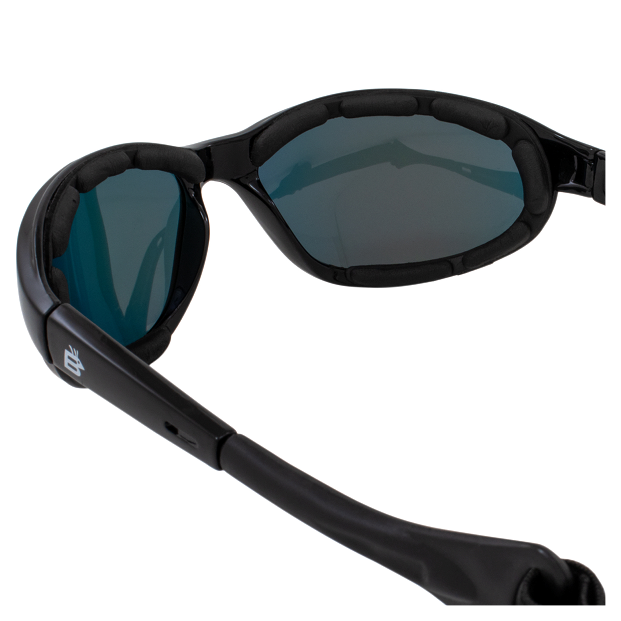 Birdz Eyewear Sail Padded Jetski Sunglasses Goggles Polarized Sports Watersports Boating Fishing for Men or Women 2 Pairs Black Frame w/Red & Green Mirror Lenses - image 4 of 7
